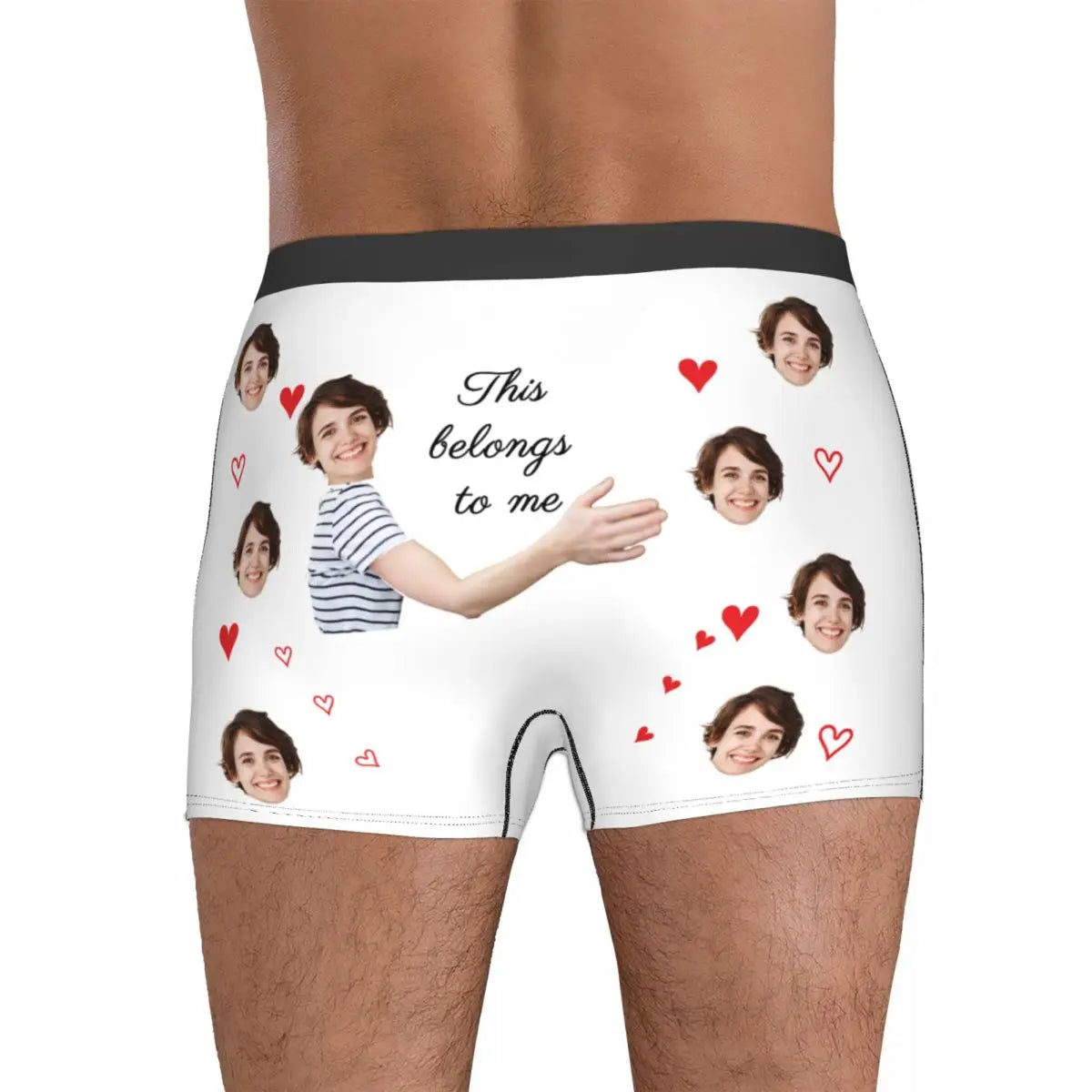 Personalised Boxer Briefs with Custom Photo -This Belongs To Me