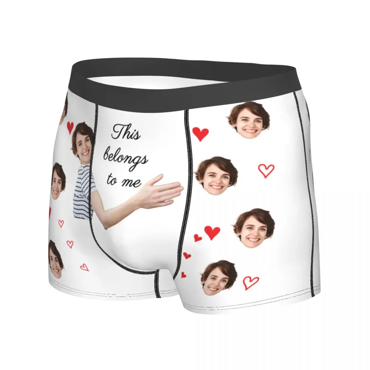 Personalised Boxer Briefs with Custom Photo -This Belongs To Me