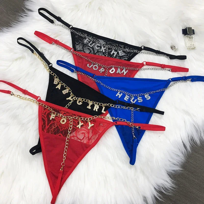 Personalised Chain Thong Adjustable Size