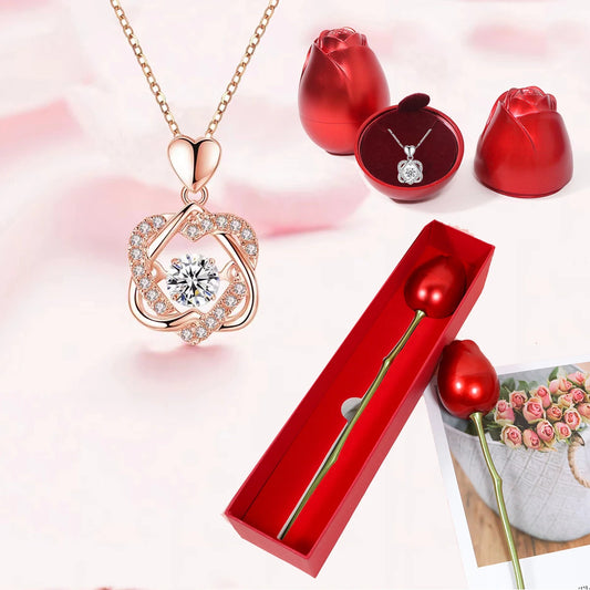 Rose Heart Necklace