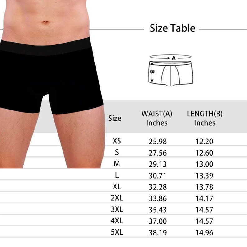 Personalised Boxer Briefs with Custom Photo - I Love You